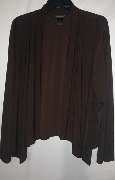 Lane Bryant Tops - Lane Bryant Chocolate Jersey Jacket 22/24 Plus